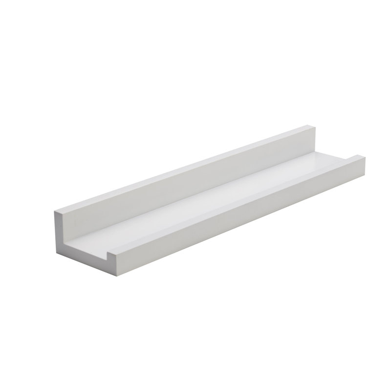 MELANNCO Picture Ledge Wall Shelf, White, 2" H x 18" W x 4" D