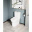 Toilette 1,1 / 1,6, céramique, allongée, blanche, hauteur confortable, et trousse en céramique accrédité Mode One