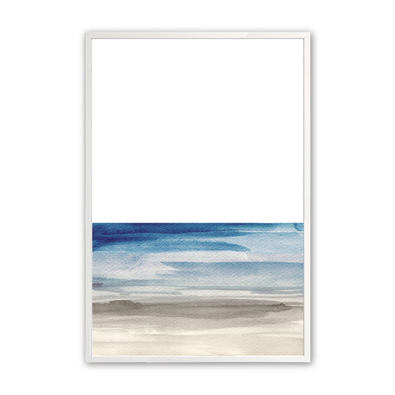«Coastal Serenity I», reproduction d'art encadrée, Blanc opaque, H 37,5 po x l 25,5 po x P 1 po