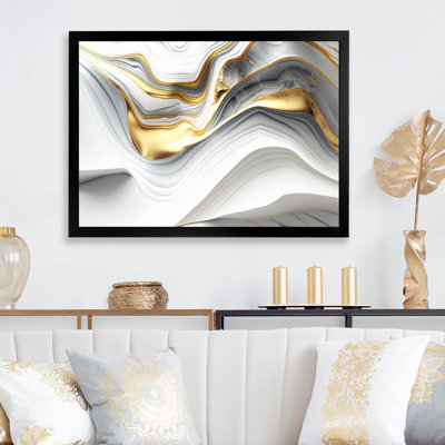 " Abstract Geode Waves Grey V "