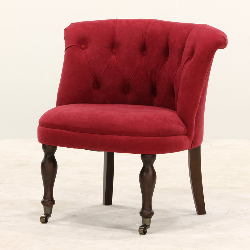 Valleystone Velvet Chesterfield Chair, Red