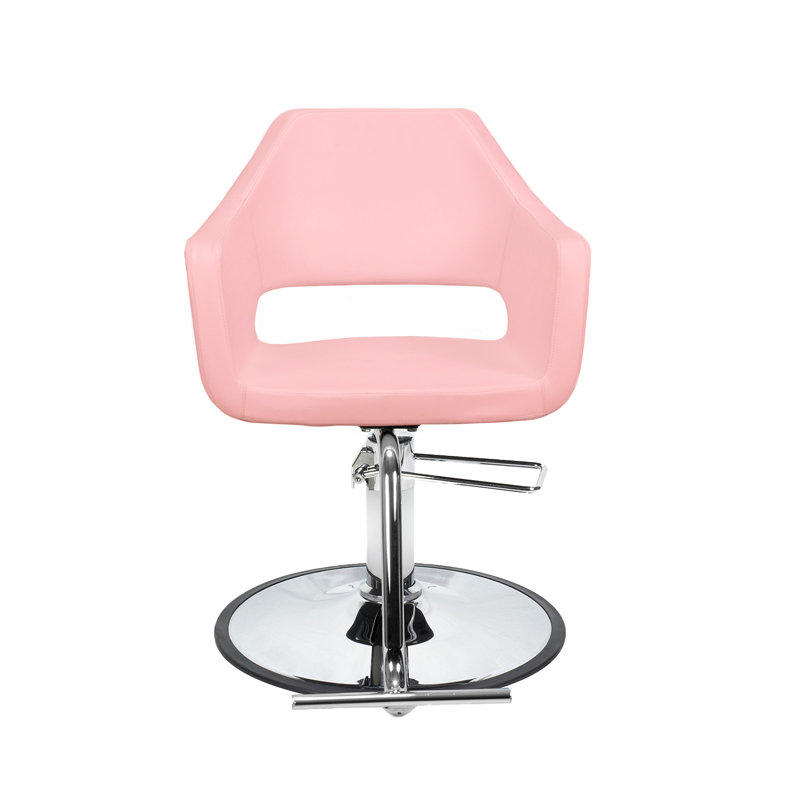 Fauteuil de salon en similicuir Remsen, Rose