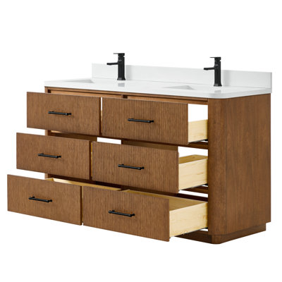 Ensemble de meuble-lavabo double 60 po Francesco