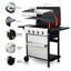 Barbecue au gaz propane 49200Btu, 4, grilles de cuisson en émail, table d'appoint pliable, panier suspendu pour barbecue avec sortie, aire de patio