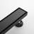 27.8 In.  Linear Shower Drain With Leveling Feet And Flange In Matte Black