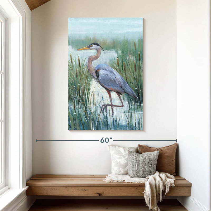 Brampt Marsh Heron II, 48" H x 32" W