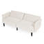 Canapé convertible en velours avec futon réglable pour plus de confort, matériau doux au toucher