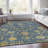 Machine Washable Indoor/Outdoor Xhevrie Navy Rug-1795639005