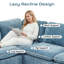 Ensemble de 2 fauteuils club en chenille bleue avec accoudoirs carrés 46,5 po (ensemble de 2)-1119458893-1119458894