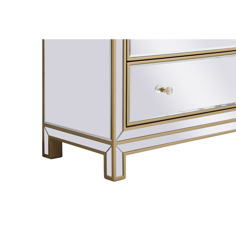 Commode d'appoint Jeni, Doré