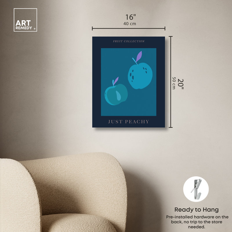"Just Peachy Collection Drinks Art Prints" par Art Remedy, Toile tendue, H 20 po x l 16 po
