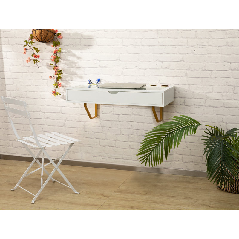 Liburd Floating Desk, White