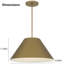 Luminaire suspendu à DEL intégré en laiton de 22 pouces de diamètre-465254243-465254252