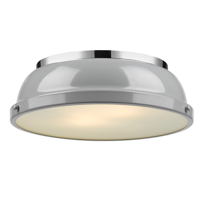 Plafonnier encastré 2 lumières Calico, Gris, Chrome