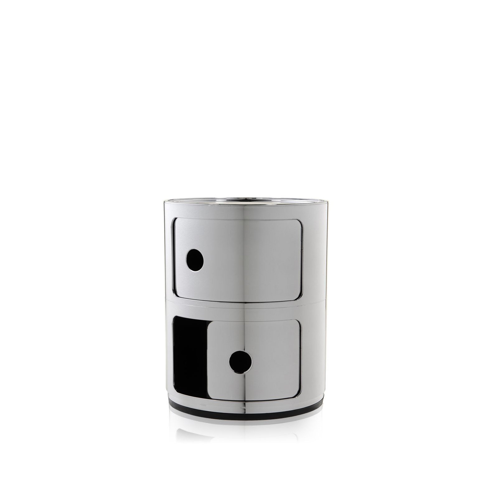 Precious Componibili Round Storage Modules, Chrome, 2 Hi