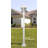Solus 6 ft. Surface Mount Lamp Post with Decorative Cross Arm and Aluminum Base Cover-68896371