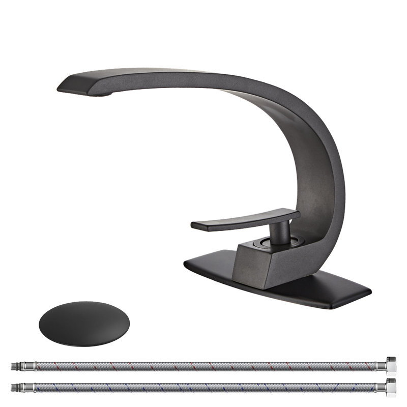 Single Hole Faucet Single-handle Bathroom Faucet, Matte Black