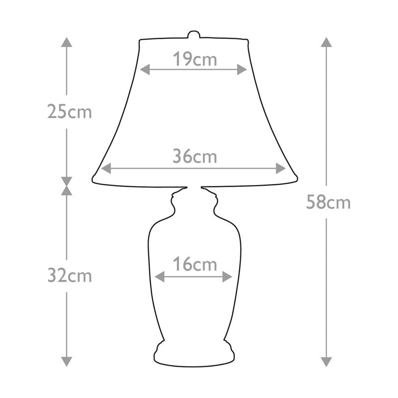 Chasteen Porcelain Table Lamp, White/Silver