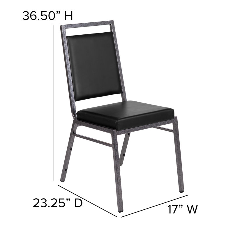 Chaise de banquet empilable Columbus, Noir, 2