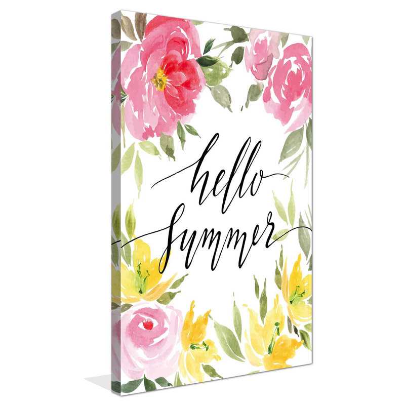 «Hello Summer», impression sur toile tendue, H 30 po x l 18 po x P 1 po