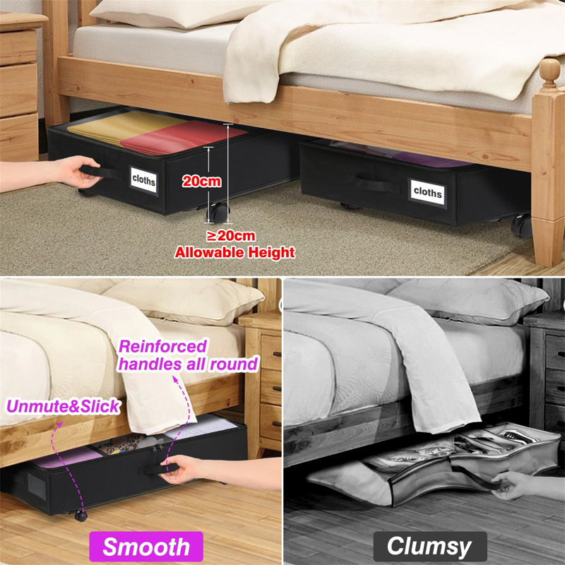 Ebern Designs Fabric Underbed Storage