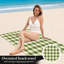 1Pcs Serviette de plage écossaise verte, microfibre à séchage rapide absorbant pour la natation, le voyage, le camping, les activités de plein air