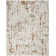 Bordas Abstract Modern Machine Woven Area Rug Area Rug in Ivory/Rust
