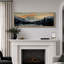 Woodland Forest Landscape Sunset Mountain Range and Lake, reproduction d'art sur toile-111664881-96074447