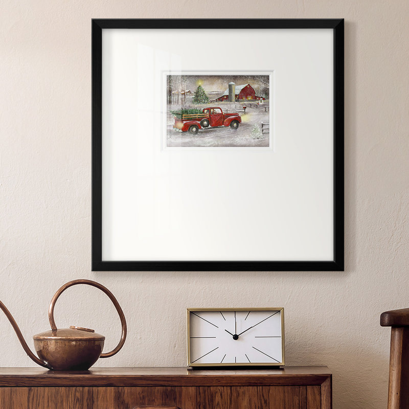 Faire des souvenirs de Noël, H 17 po x l 17 po x P 1,25 po, Papier encadré brun