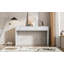Console moderne minimaliste avec plateau ouvert et quatre tiroirs