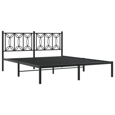 Base de lit en métal avec tête de lit Winston Porter 59,1 po x 78,7 po