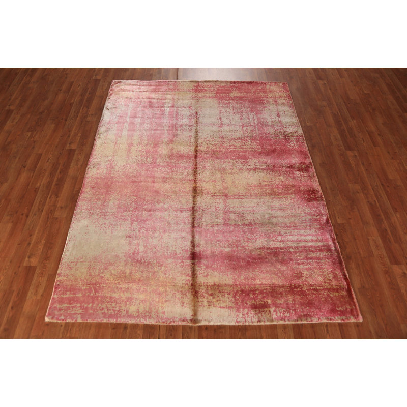 Tapis contemporain contemporain à motif abstrait indien