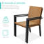 Chaises en osier Ebern Designs, meubles de salle à manger d'extérieur empilables avec accoudoirs-1388359207