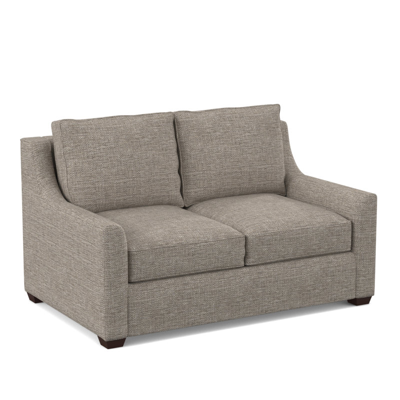 Causeuse rembourrée 56 po Gemi, Tissage natté lin Drusky Sustain®