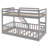 Twin Over Bunk Bed With Slide And , Gray - Stylish Look Stable Sleep Option-1310991376