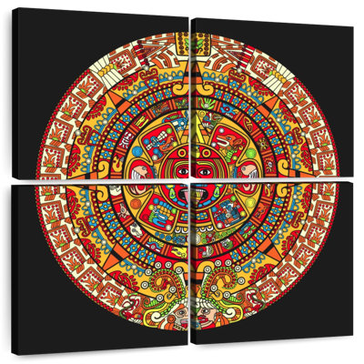 Calendrier maya coloré