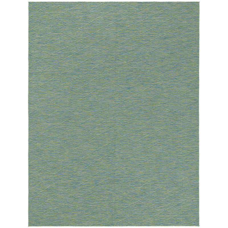 Tapis intérieur / extérieur lavable à la machine Dakhia, Rectangle 9 pi x 12 pi