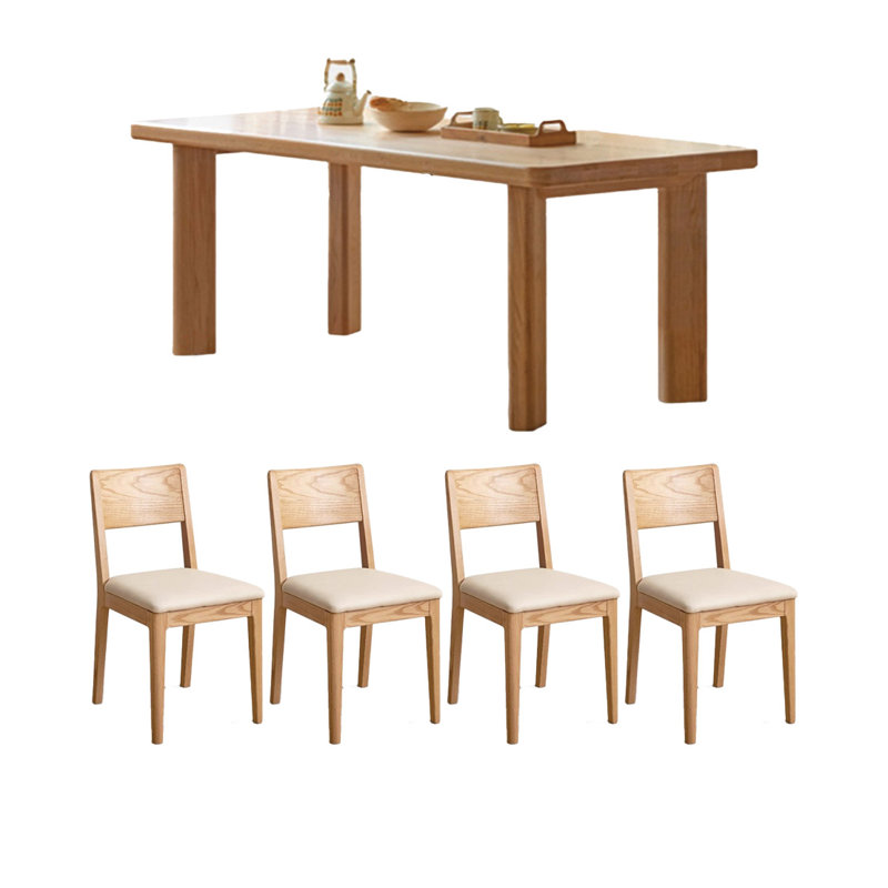 Ensemble de table en bois massif haut de gamme, H 29,92 po x L 70,86 po x l 35,43 po