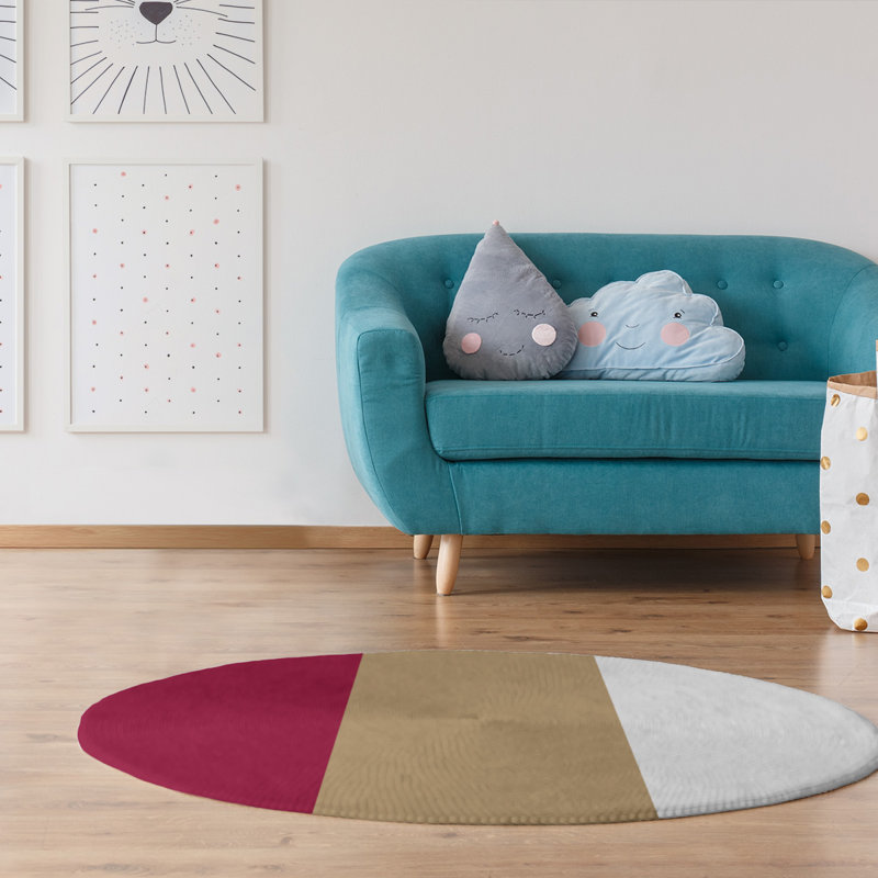 Chenille Indoor Rug, Round 5'