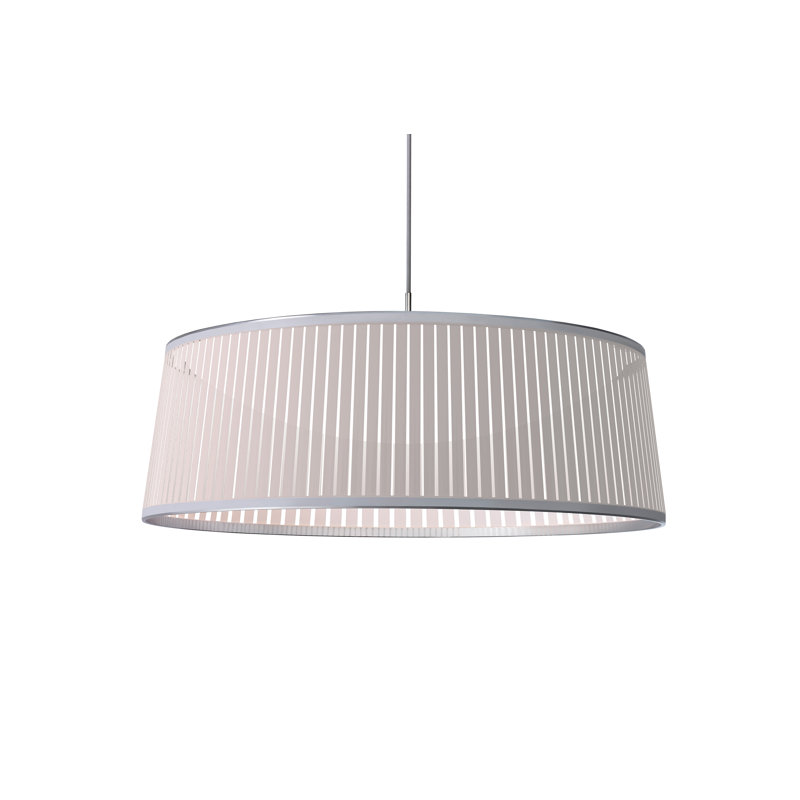Solis Drum Pendant, White, 12" H x 36" W x 36" D