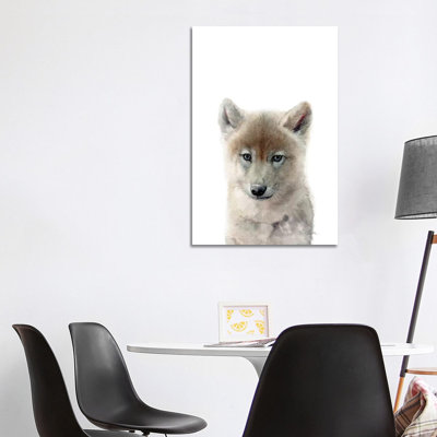 Baby Wolf 1 Piece Wrapped Canvas Painting