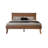 Queen Size Bed Frame with Headboard & Footboard, Solid Wood Platform Bed with Metal Legs, 12 Reinforced Slatted Base, Noise-Free & Anti-Slip, No Box Spring Needed, Walnut Finish-185807623-185807619