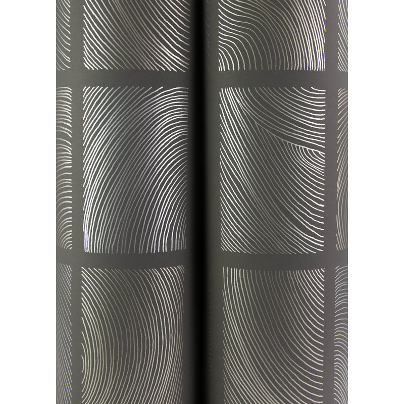 Papier peint topographique Bronson, Gris