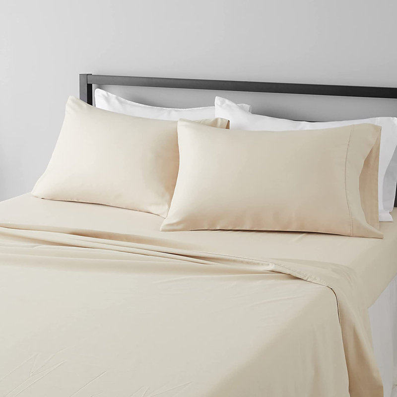 Ensemble de draps 100 % coton à fibres longues haut de gamme Milano à contexture de 1000 fils, Ivoire