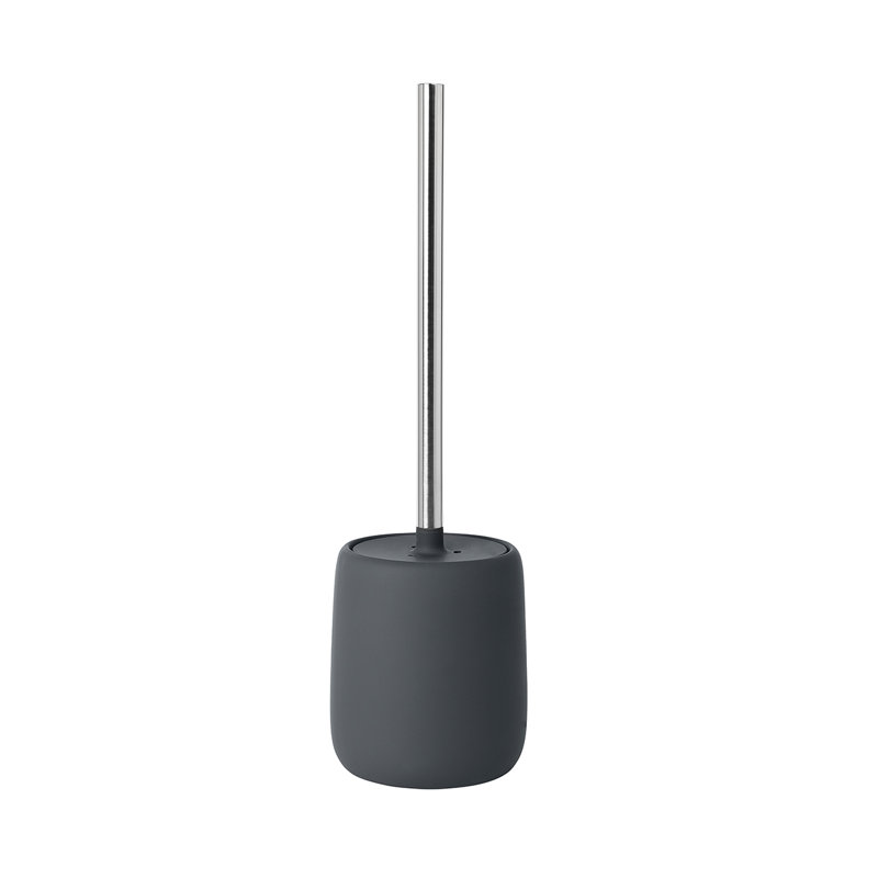 Sono Silk Matte Ceramic and Silicone Toilet Brush and Holder