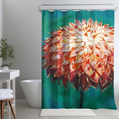Shower Curtain FL150 – Polyester Shower Curtain, Dye Sublimation Print, 71" W × 74" L