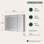Mya Surface Mirrored Bathroom Cabinets with Mirror and 2