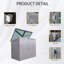La poubelle contient 2 poubelles en métal pour le rangement des ordures, en acier inoxydable galvanisé, une remise pour la cour de jardin grise-123375659