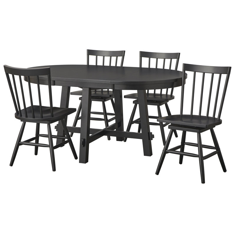 Ensemble de salle à manger Dao, 5 pièces: table, 4 chaises