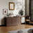 47.24"Solid Wood Extendable Dressing Table with Makeup Mirror and Makeup Stool